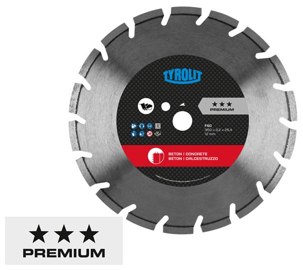 Pânză-ferăstrău diamantată, beton, C7W, 450 x 3,6 x 25,4mm, FSC, TYROLIT, Z14175