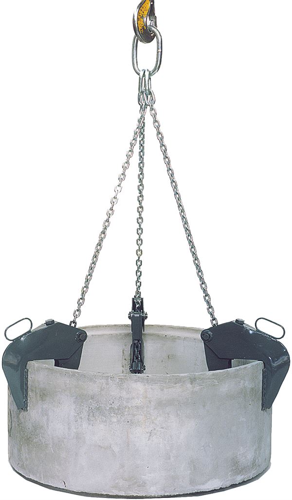 Dispozitiv de montat elemente de tub 1061.2, 1500kg, lungimea lanţurilor: 2,3m, cu nervuri, Z216020