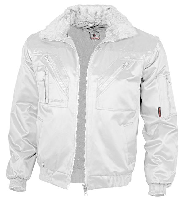 Jachetă pilot QUALITEX, albă, 265 g/m², mărime XL, Z23611XL