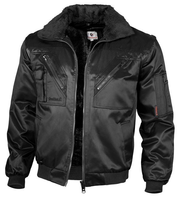 Jachetă pilot QUALITEX, neagră, 265 g/m², mărime XL, Z23618XL