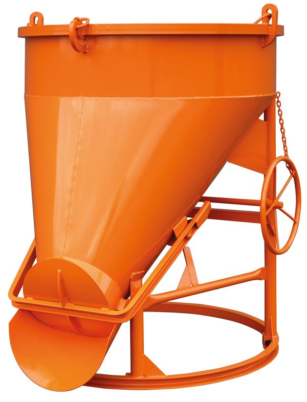 Siloz pentru beton 1021H.12, 1000l rotund, cu roată de mână, Z30280