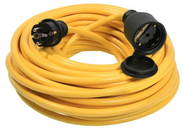 Cablu de constructie 3x2,5 25ml cu mufa Schuko si priza Schuko 16A, Z3252516