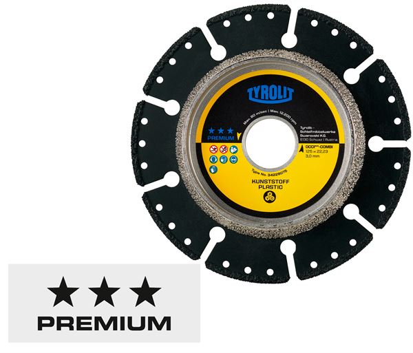Trenn- u. Anfasscheibe Kunststoff UC3 125x3,0x22,23mm DCCI COMBI TYROLIT, Z34228075