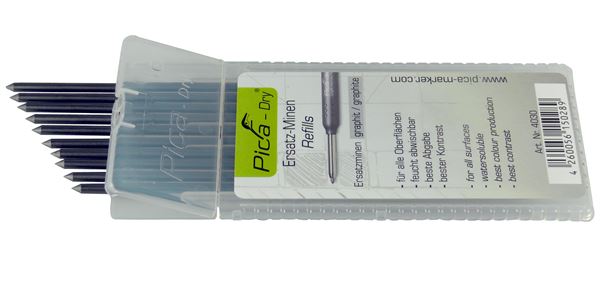 Set de mine de grafit 10-tlg pentru PICA-DRY marker (gauri), Z40943-1