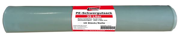 PE-Schwergutsack 550x1000mm / 0,16mm stark Füllinhalt ca. 60 Liter 10Stk/Rolle, Z45550-10LO