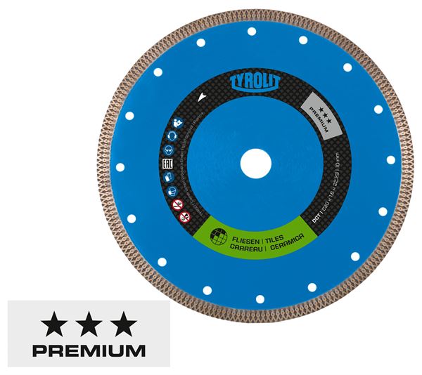 Pânză-ferăstrău diamantată, gresie, 1A1R, 350 x 2,4 x 25,4 / 30 / 35mm, DCT TYROLIT, Z5660