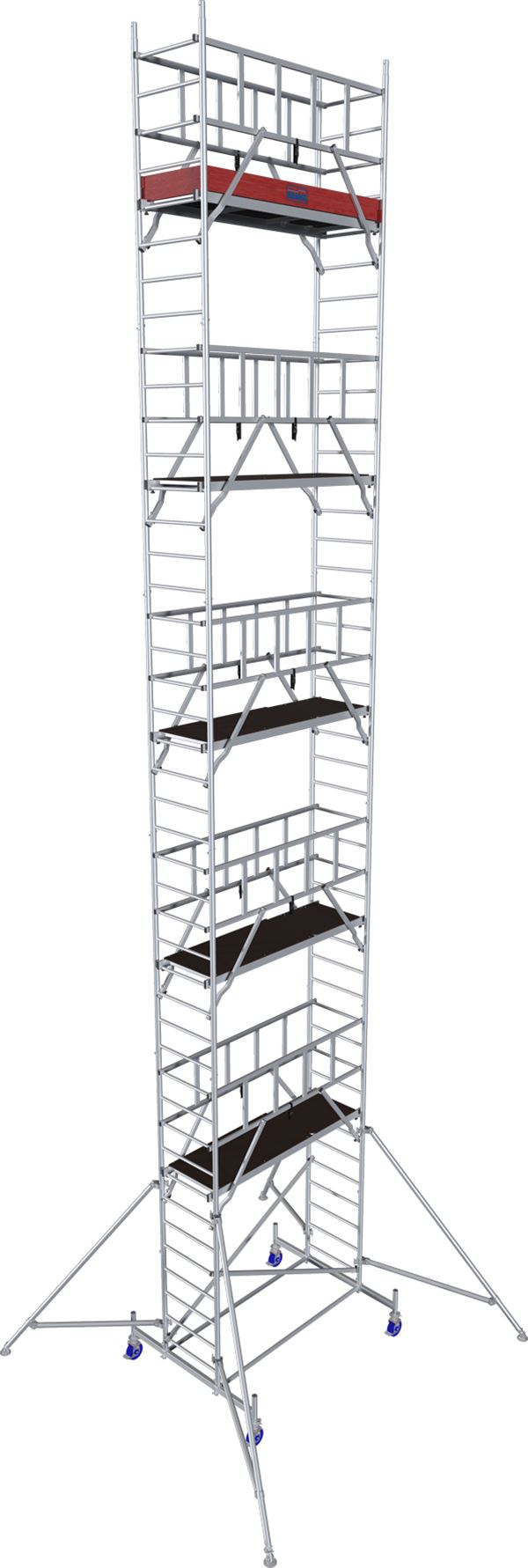 Alu-Rollgerüst KRAUSE® MONTO® PROTEC® Breitaufbau 2,00x0,60m, AH= 12,30m, Z940193