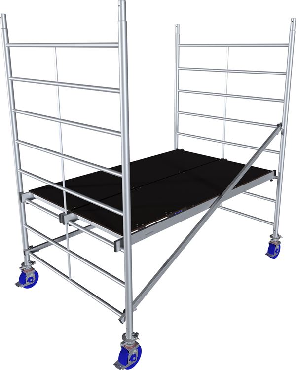 Alu-Rollgerüst KRAUSE® MONTO® PROTEC® XXL Breitaufbau 2,00x1,20m, AH= 2,90m, Z945105