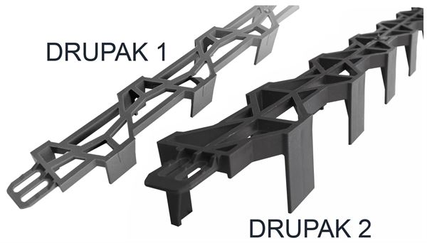 Distanţier DRUPAK 2, 40mm, fără PVC, 2 ml/bucată, îngropat, 60 ml/legătură, 60 legături/palet, ZDPF402002