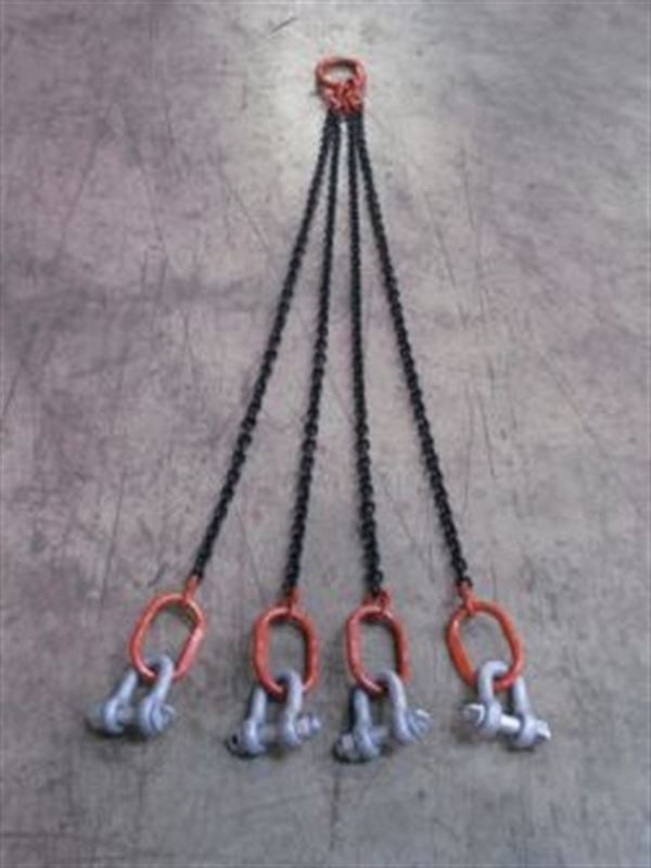 Ansamblu de lanţuri cu 4 piese, 1,6m, diametru 7mm, sarcină maximă: 2000kg, pentru platforma de lucru 10731, ZKG107303
