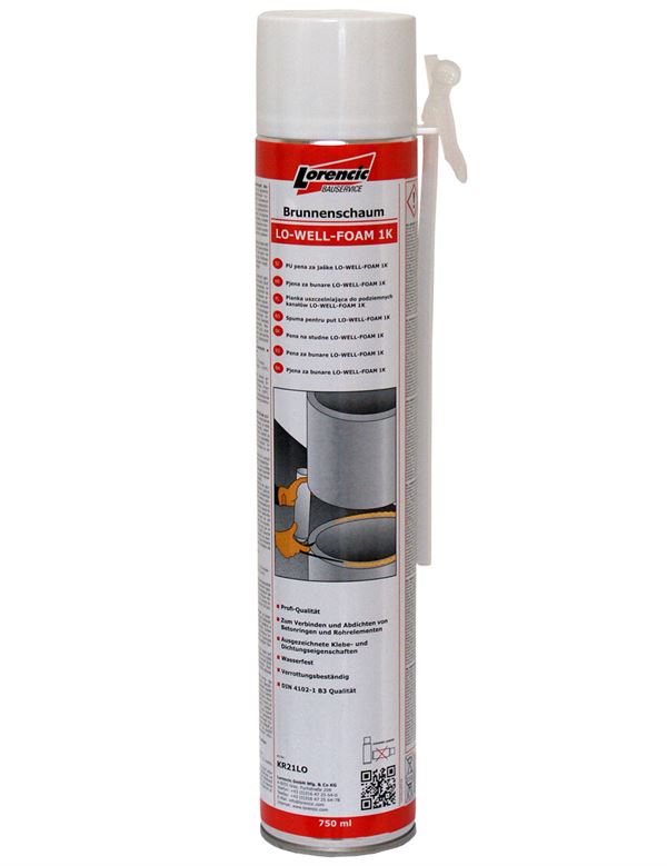 =§= Spumă LO-WELL-FOAM 1K pentru fântâni, 750ml, 12 bucăţi/cutie, 70 cutii/palet, ZKR21LO